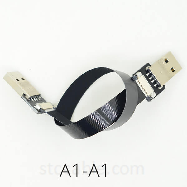 OEM Customized High Speed Charging Cable Custom - FPV USB 2.0 male to male FFC Super Soft Ultra Thin Flat FPC charging AV output ribbon Cable – STC-CABLE