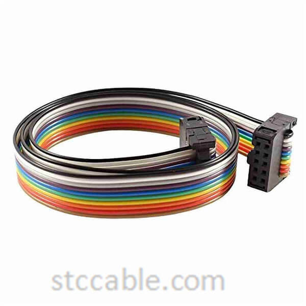 2.54mm Pitch 10 Pin 10 Way IDC Flat Rainbow Ribbon Cable 18 inch