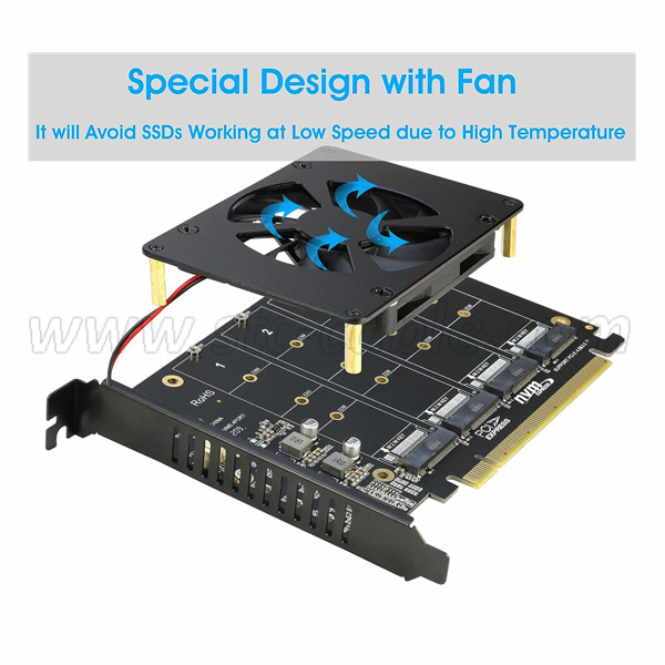 Extremely fast performance PCIE 3.0 to M.2 NGFF expansion card recommended