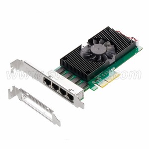 PCIe x4 to 4 Ports 2.5G Ethernet Card