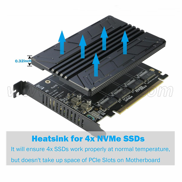 NGFF m.2 to PCIe x4 Adapter with Heatsink - Not what it seems