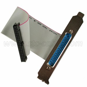 40-Pin IDC Ribbon Cable to DB37 Male with PC Bracket