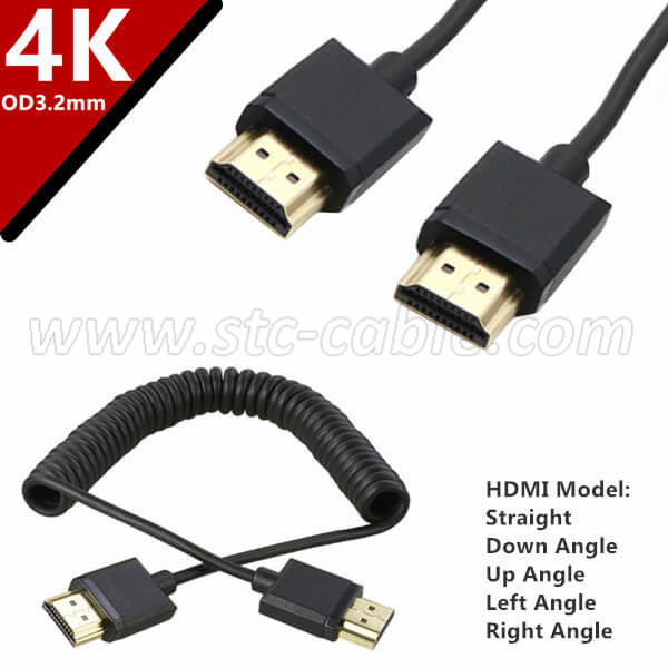 4K coiled hdmi cable