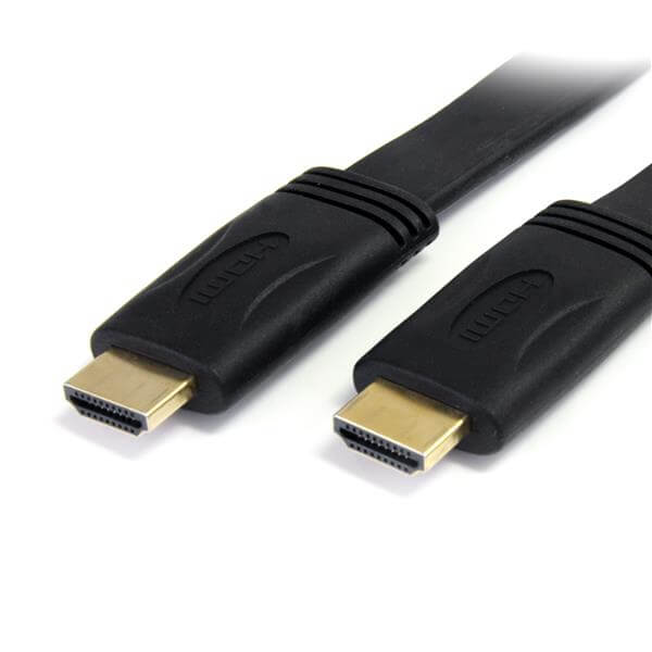 6 ft Flat High Speed HDMI Cable with Ethernet – Ultra HD 4k x 2k HDMI Cable – HDMI to HDMI male to male