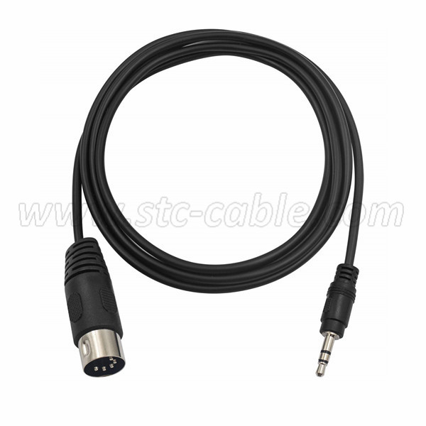 5 Pin Din Plug To 3.5mm Stereo Jack Plug Audio Cable