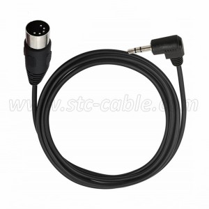 5 Pin Din Plug To 90 degree 3.5mm Stereo Jack Plug Audio Cable