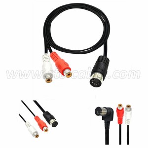 China Factory for S-Video Cable 7pin Mini DIN Plug to RCA Jack