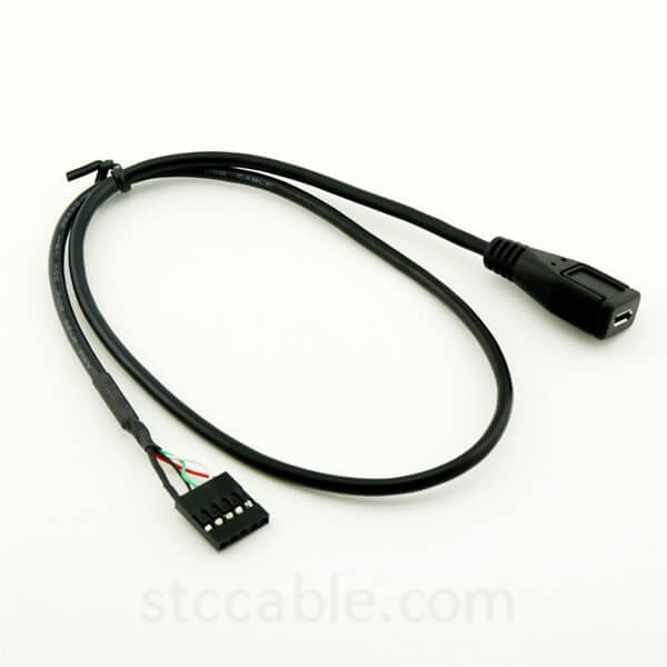 50cm Micro USB Female to Dupont 5 Pin Female Header Motherboard Adapter Cable