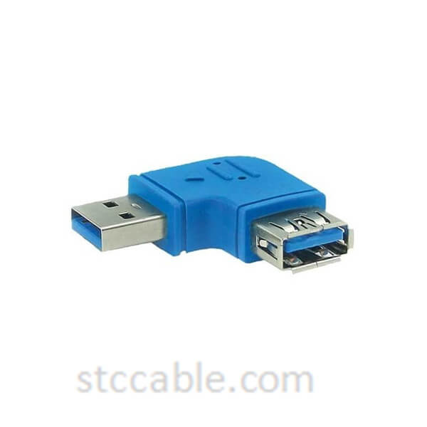 Angled USB adapter A male to A female (for USB 3.0, 2.0 & 1.1), 90