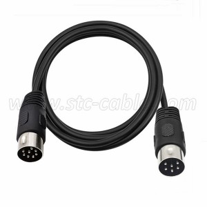 High Quality for DIN 3pin 4pin 5pin 6pin 7pin 8pin 9pin 13 Pin Right Angle 90 Degree Cable