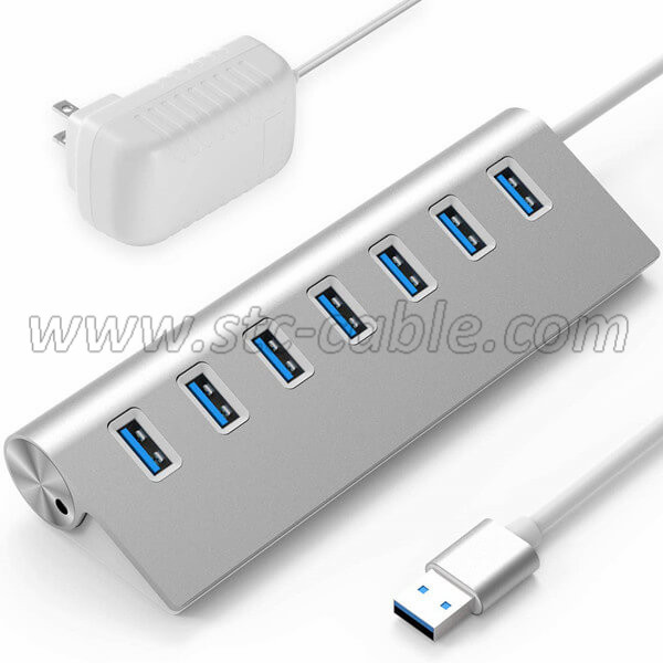 7 Port USB 3.0 Hub with Aluminum
