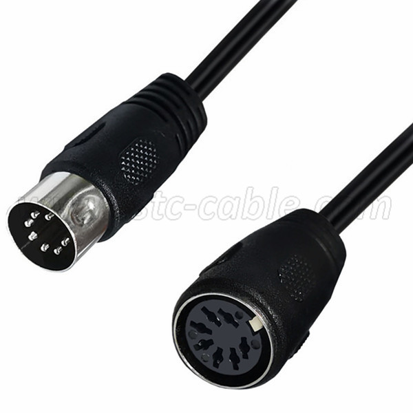 SEO Title: limited to 70 characters.)VW DIN Male to Female Extension Cable  FM Stereo Cable