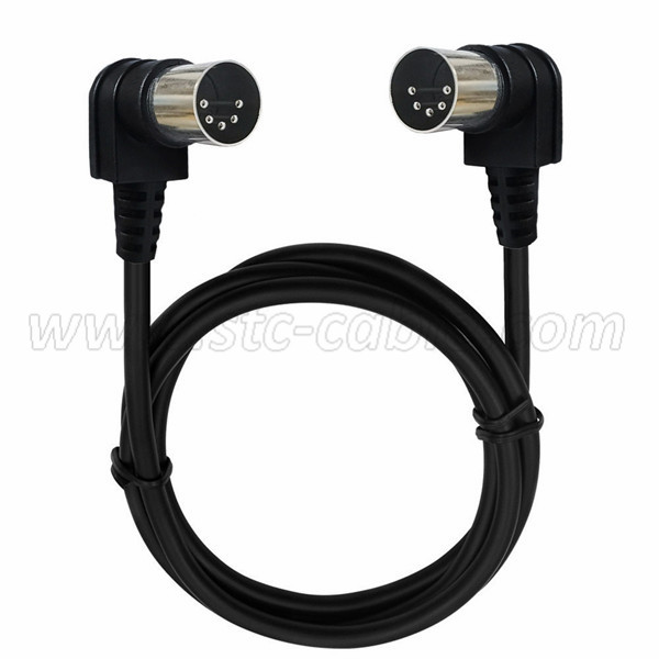 Best-Selling DIN 3pin 4pin 5pin 6pin 7pin 8pin 9pin 13 Pin Right Angle 90 Degree Cable