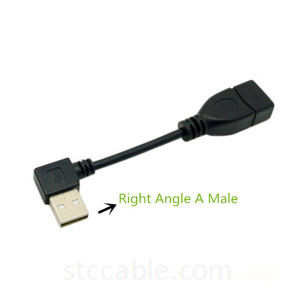 OEM manufacturer Usb 3.0 Retractable Cable - 90 Degree Right Angled USB 2.0 A Male to USB Female Extension Cable – STC-CABLE