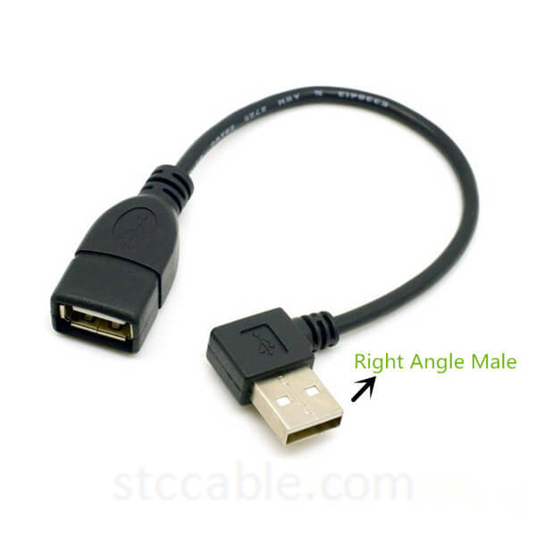 Computer Cables 480M USB 2.0 Right Angled 90 Degree A Type Male to Female Extension Cable 10cm Cable Length: Other 