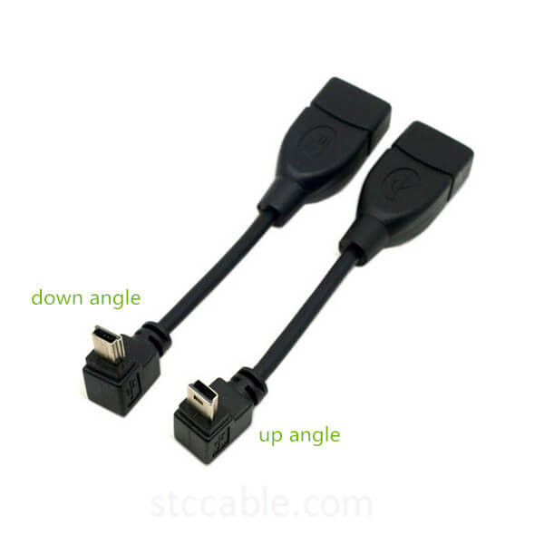 OEM Manufacturer Patch Cord Cat5e 1m - Up & Down Angled Mini USB Type B OTG Cable – STC-CABLE