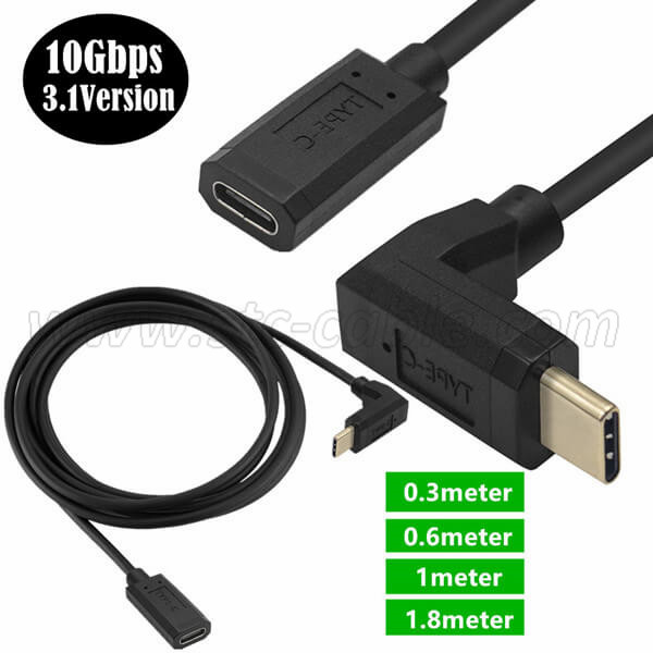 90 Degree up and down angle USB Type C Extension Cable