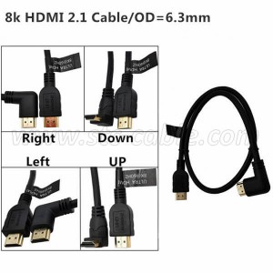 8K 90 გრადუსიანი HDMI 2.1 კაბელი
