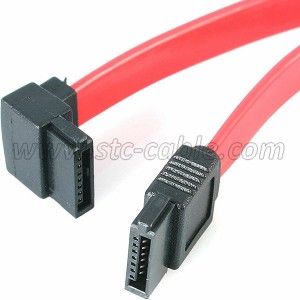 90 degree up left angle SATA cable for DVD-ROM HDD SSD