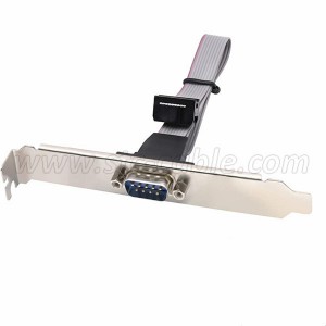 Hot sale Customized D-Sub DB9 9Pin Port Male To IDC 10Pin Female Flat Touch Screen Ribbon Cable