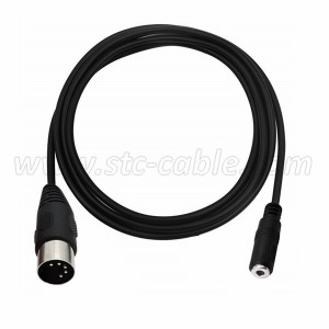DIN 5Pin male to 3.5mm female Audio Cable