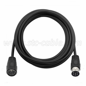 6 PIN DIN Male to Female Extension Cable