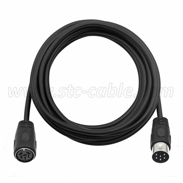 High definition 5 Pin DIN MIDI Male to 3.5mm Male Plug Stereo Jack Audio Adapter Cable 50cm