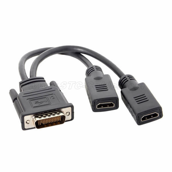 DMS-59 Pin Male to Dual HDMI Splitter Extension Cable
