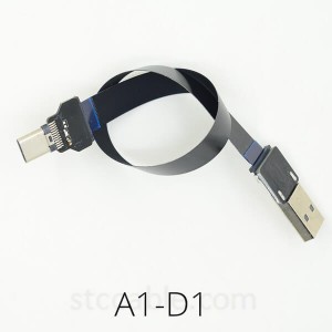USB 2.0 to type-c male FPV Flat Slim Thin Ribbon FPC Cable