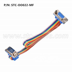 DB9 IDC Rainbow Wire Flat Ribbon Cable