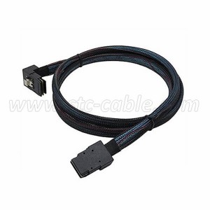 Factory Price China Mini Sas 36p Sff-8087 to 4 Sff-8482 Cable with SATA Power Cable