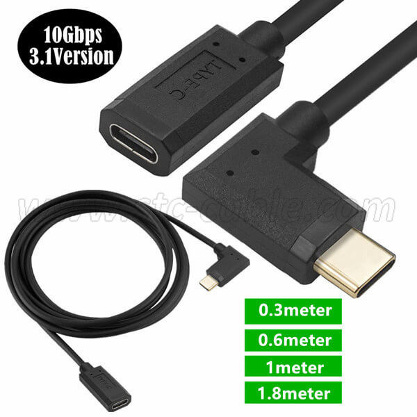 Discount wholesale China 90 Degree Right Angle Elbow Micro USB Charging Data Extension Cable