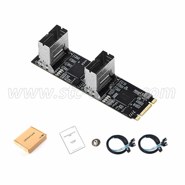 M.2 NVME to 2 SFF 8087 Expansion Card - China STC Electronic(Hong