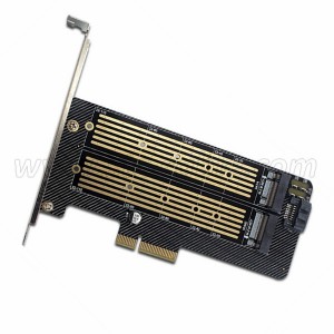 M.2 SSD NVME (m Key) and SATA (b Key) to PCI-e Expansion Card