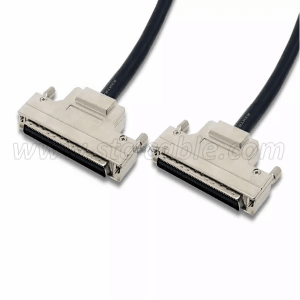 MDR 100 pin HPCN male to male scsi cable with Metal shell and screws