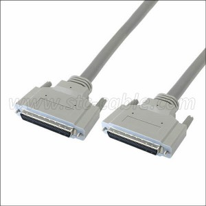 MDR 68 pin HPCN male to male scsi cable with PVC Molding and screws