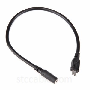 Micro B 5-Pin Male to 3-pole 3.5mm Female jack audio cable