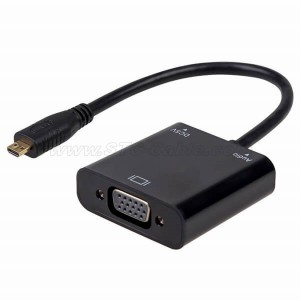 Micro HDMI to VGA Video Converter Adapter with 3.5mm Audio