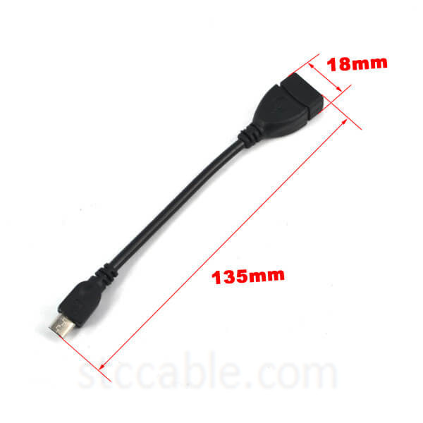 Micro USB Cable Male Host to USB Female OTG Adapter 15cm