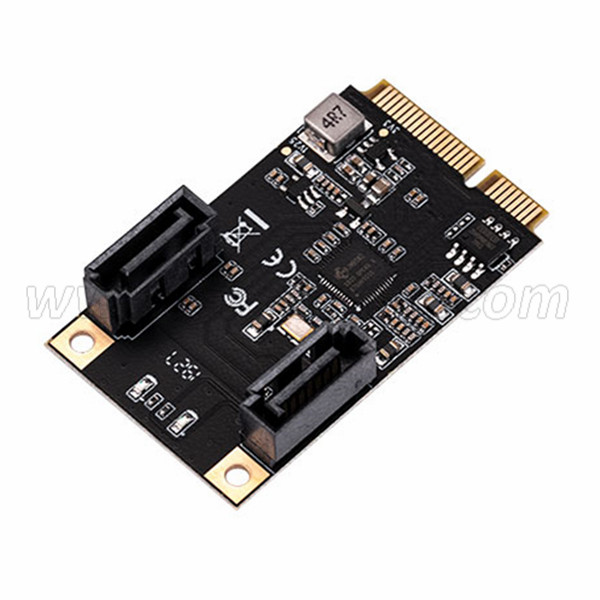Discountable price RAID 2-Ports SATA 3.0 Mini Pcie Controller Card Mini PCI-E to Dual SATA III 6GB Converter + RAID0 RAID1 Jobd Bracket SATA III (6Gbps) 2-Port Mini PCI-Express