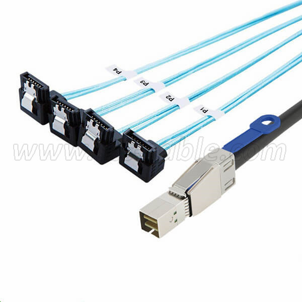 China OEM China Mini Sas 36pin Sff-8087 to Sff-8484 Sas 32 Pin Data Cable Latch Cable