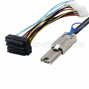 Factory Price For China Slimline 4I SFF8654 Straight to HD SFF8643 Mini SAS Cable
