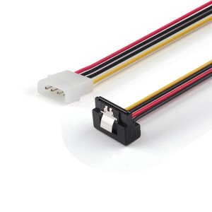 Molex 4pin to SATA 15pin Power Right Angle 90 Degree Hard Disk Cable