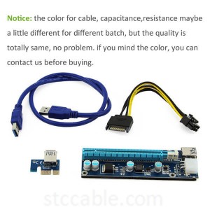 PCI E Express 1X to 16X Riser Card USB 3.0 Cable