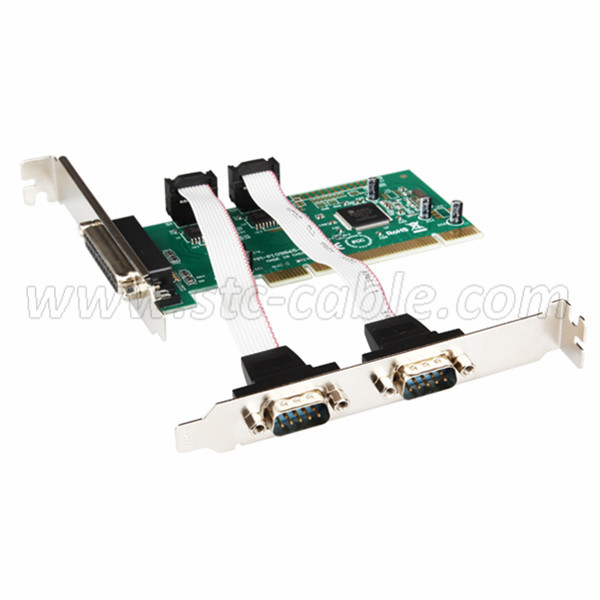 PCI to 2 Ports DB-9 RS-232 Serial and 1 Port DB-25 Parallel Printer Controller Card