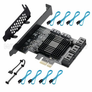 PCIe to 8 Ports SATA Expansion Card