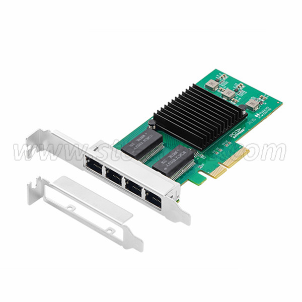 PCIe x4 to 4 Ports Gigabit Ethernet Network Card