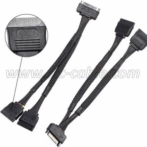 Power Y Splitter Extension Cable for HDD SSD