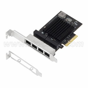 PCIe x4 to 4 Ports 2.5 Gigabit Ethernet Card