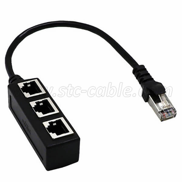 Factory making Ethernet Cable Adapter RJ45 LAN Cable Extender Splitter